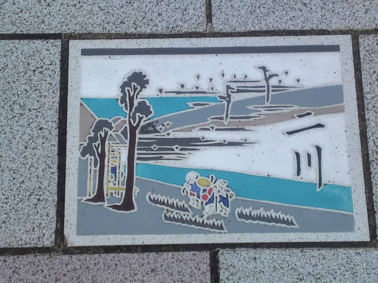 station,ukiyoe,ukiyo,e,tokaido,Tōkaidō,Utagawa,Hiroshige,Shizuoka,woodblock,painting