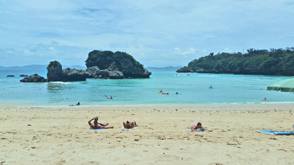 Relaxing in the sands of Ikei Beach