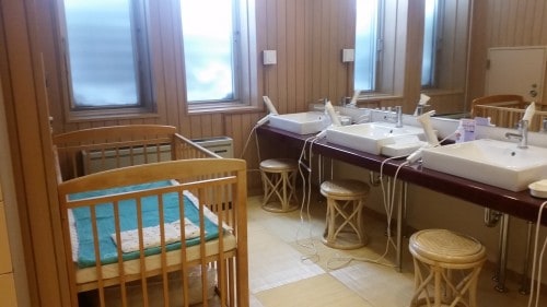 Changing room in onsen, Niseko