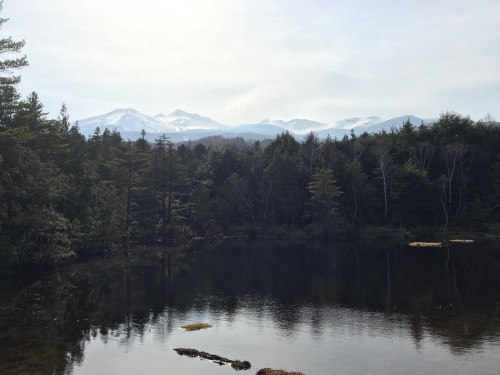 Ushidome pond in Norikusa is close to ski resort area
