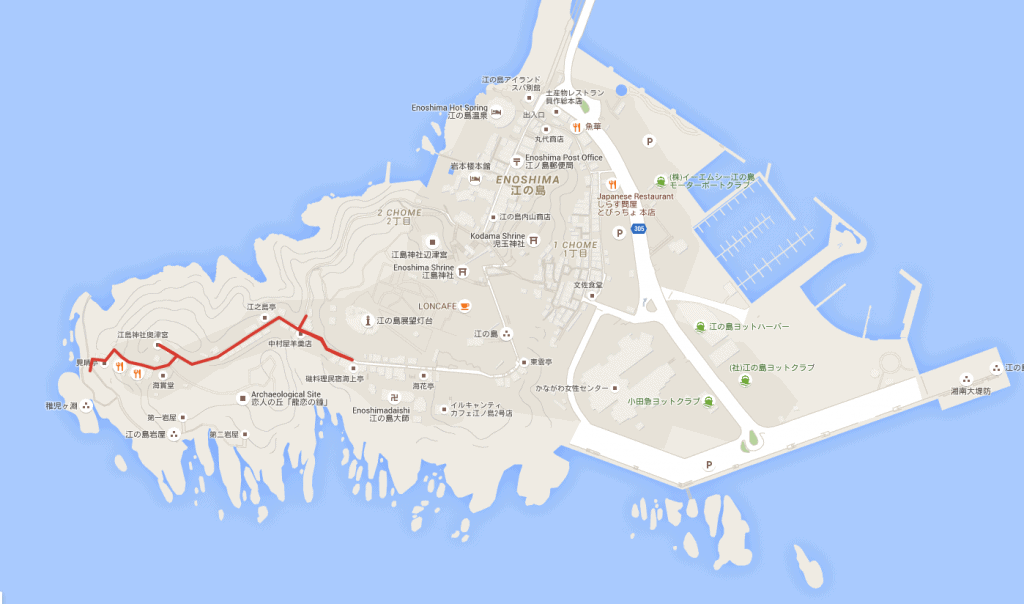 Enoshima Okutsunomiya Shrine walking route