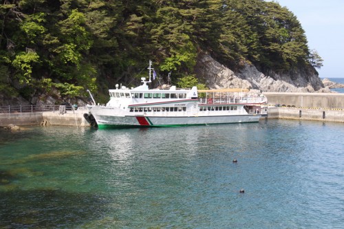 Ferry stationed at the Miyako Coast at Jodogahama, Iwate prefecture