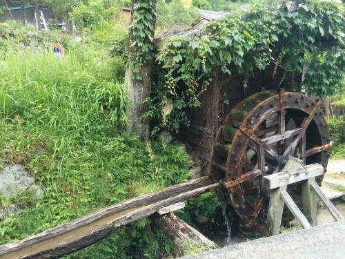 Toward the end of the street it becomes more rural, and the road continues on to too the remains of the castle., Kiso Valley