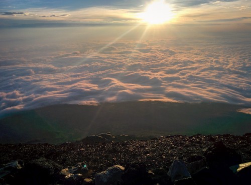 Sunrise from the top of Mt Fuji