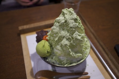 Shaved ice at one of Kurokawa's sweets cafes.