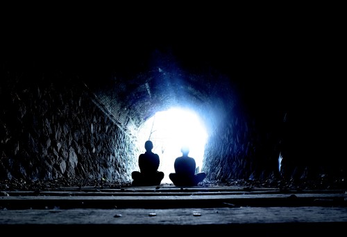 A tunnel hiking on the old Fukuchiyama railway in Hyogo