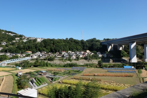 Japanese countryside views on the way to the trailhead on the old Fukuchiyama railway.