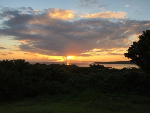 Iriomote Island camp ground sunset in Okinawa