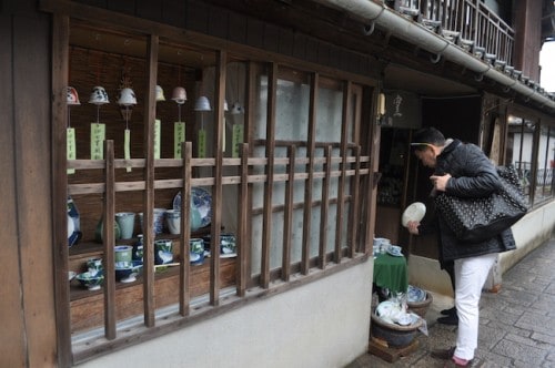 Tourists are checking the work of Art