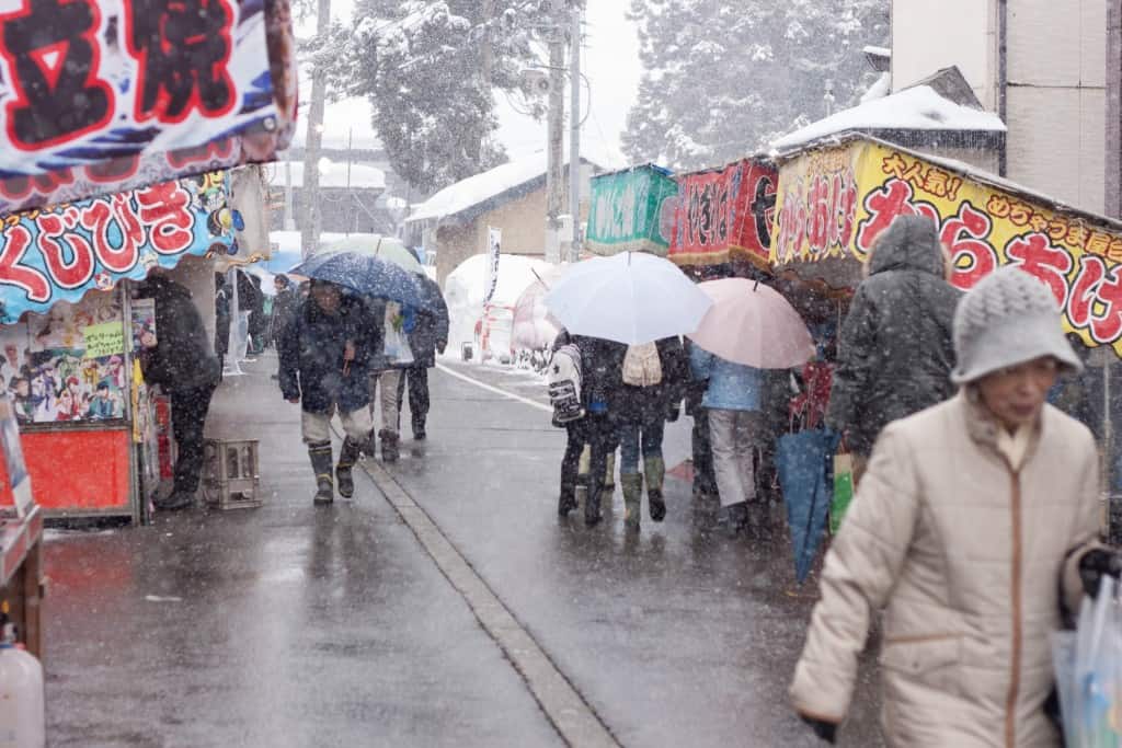 Food stalls at Uonuma's festival