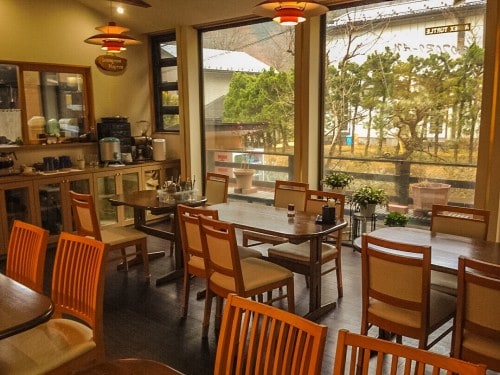 The main dining room of Turtle inn in Nikko