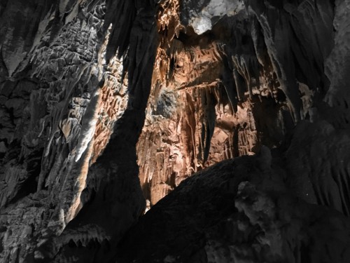 Walk into the path in Abukuma cave