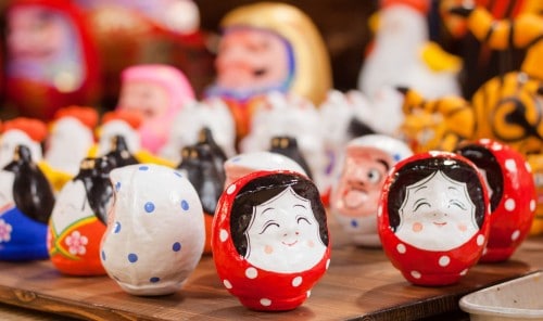 Hariko doll is made from a type of Paper Mache.