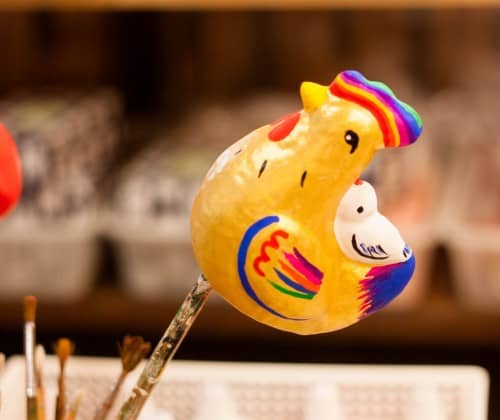 The shopkeepers will give you a short tutorial on how to hold your doll, and how to dry your doll. 