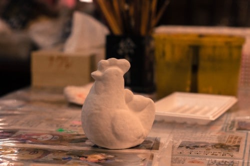 Painting Your Own Doll at Takashiba Dekoyashiki