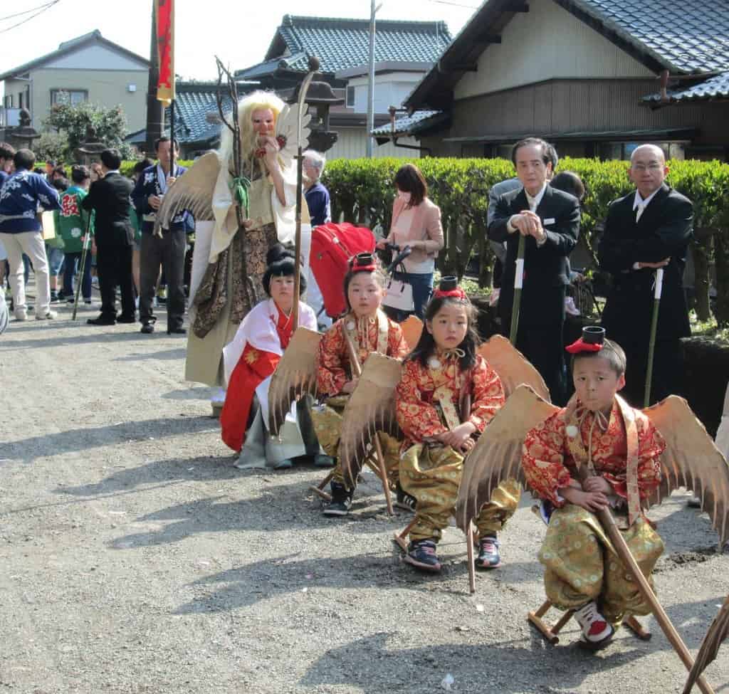 A break in the festivities; these  little guys had been parading around all day!