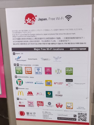 Free major WiFi locations