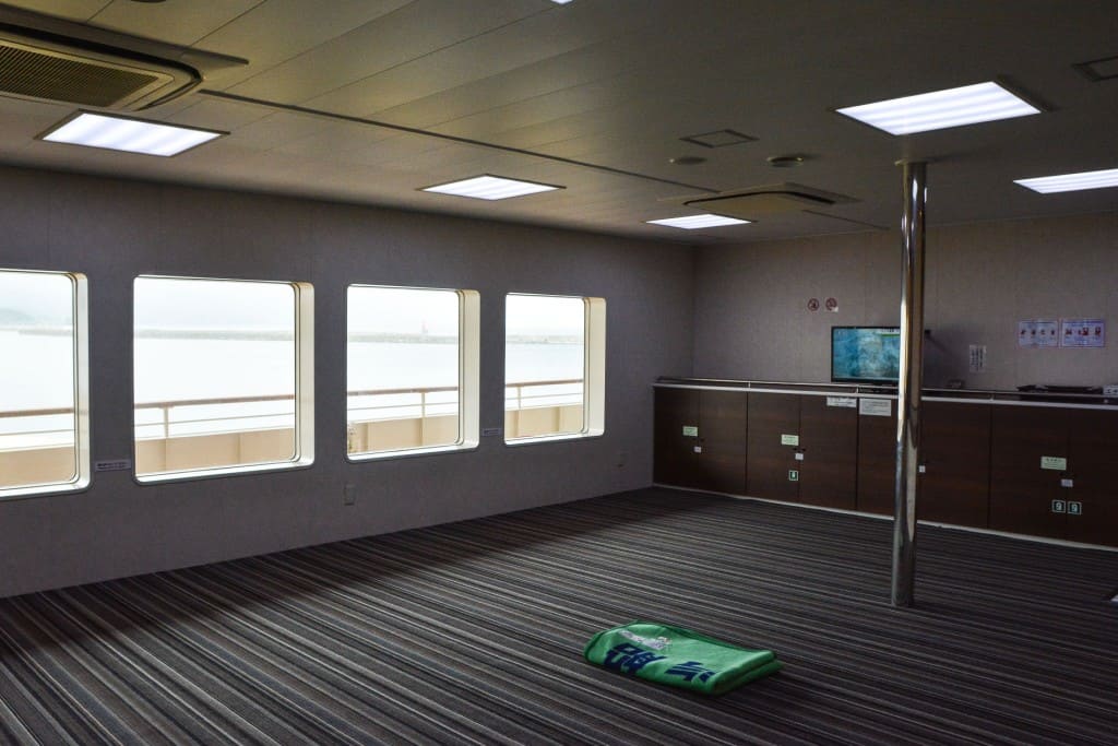 Second class seat of Sado Kisen Ferry