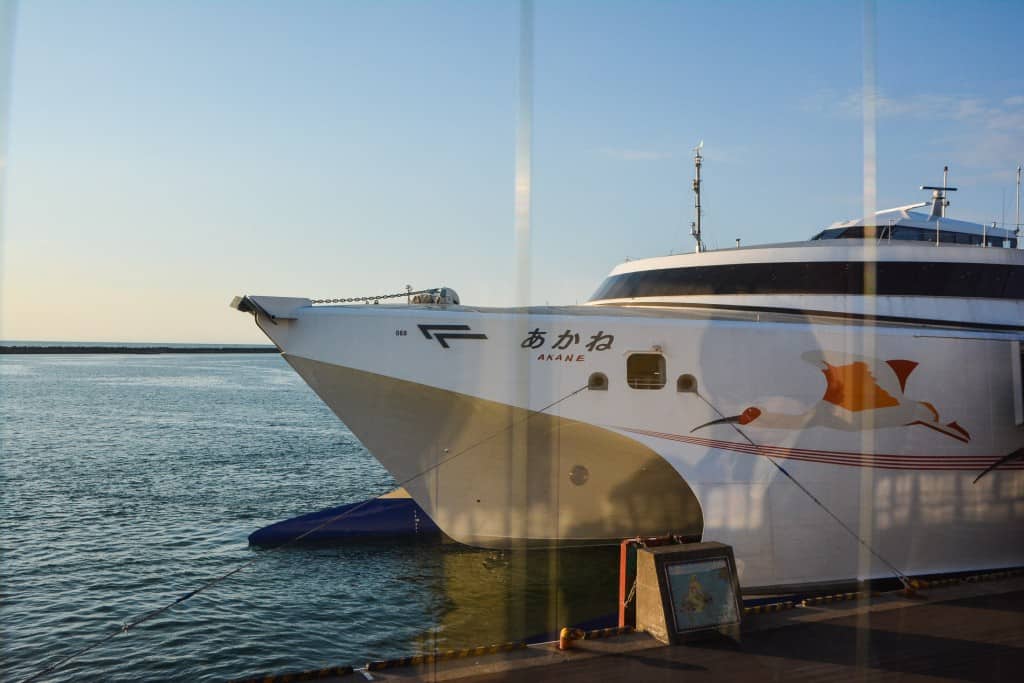 Sado Kisen ferry which goes to Sado island from Niigata mainland