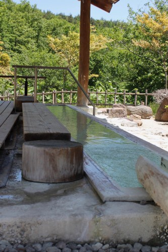 Foot Bath at Tamagoyu onsen, Fukushima, Japan.