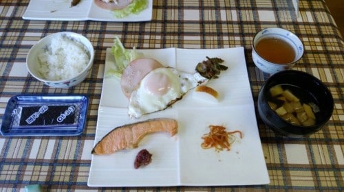 Breakfast meal at Ryokan in ,Wakasa Takahama, Fukui prefecture