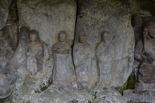 Usuki Buddha Statues at Usuki city, Oita prefecture, Kyushu, Japan.