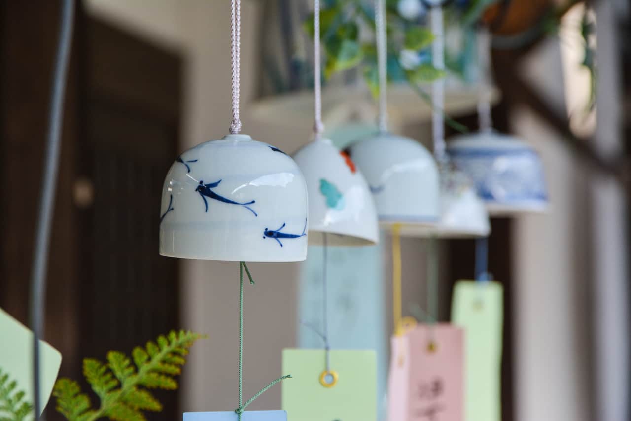 Wind bell festival at Imari Okawachiyama pottery village, Saga prefecture, Kyushu.