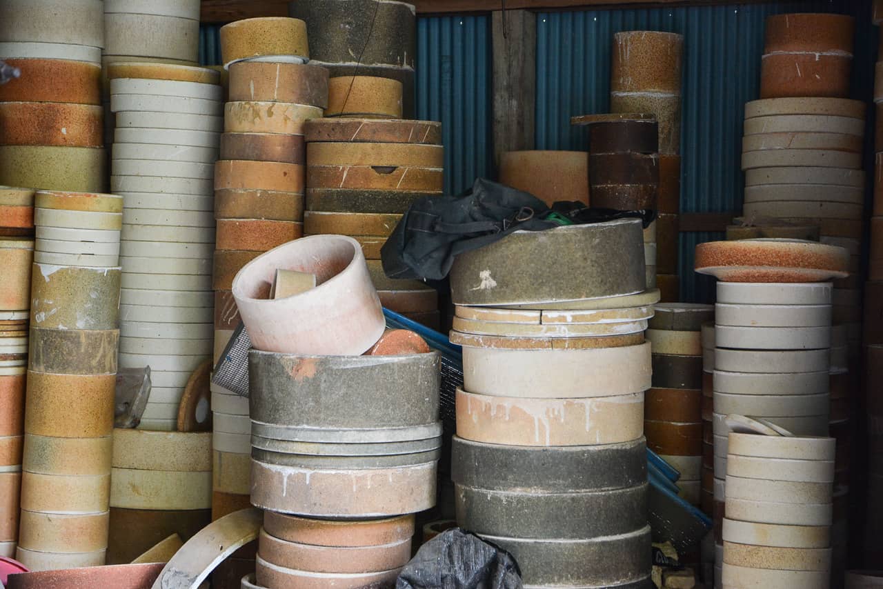 Japanese pottery molds in Japan