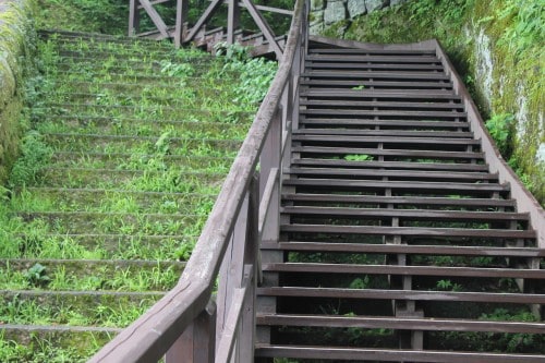 Oka castle ruins in Taketa, Oita prefecture, Kyushu, Japan.