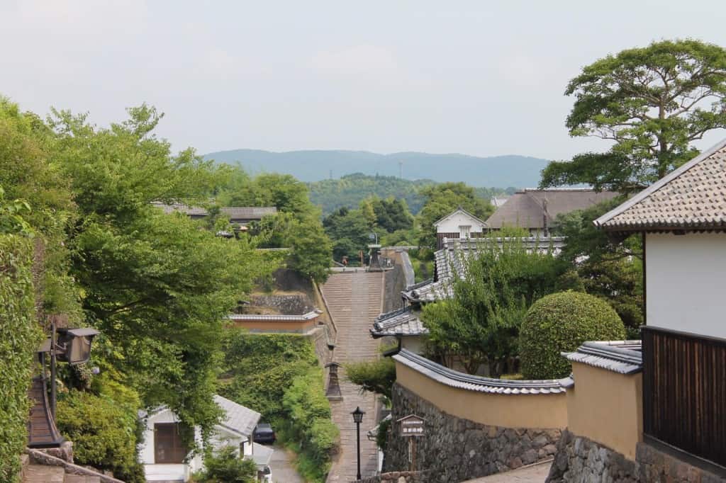 Downhill View Towards Kita-dai.Kitsuki is a castle town in the Oita Prefecture, Kyushu. 
