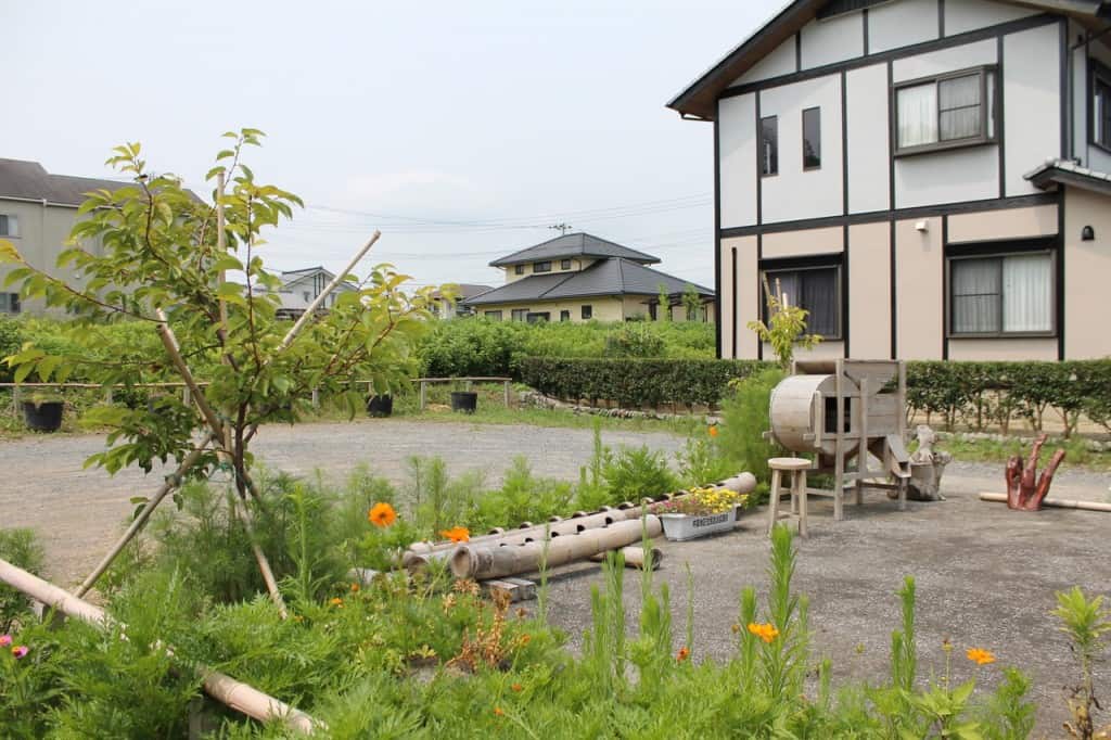 A Small Public Garden in the Residential Area. Kitsuki is a castle town in the Oita Prefecture, Kyushu. 