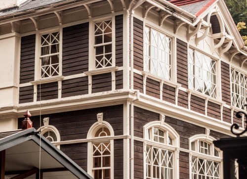 The Kyu-Mikasa Hotel is an authentic European style wood hotel in Karuizawa.