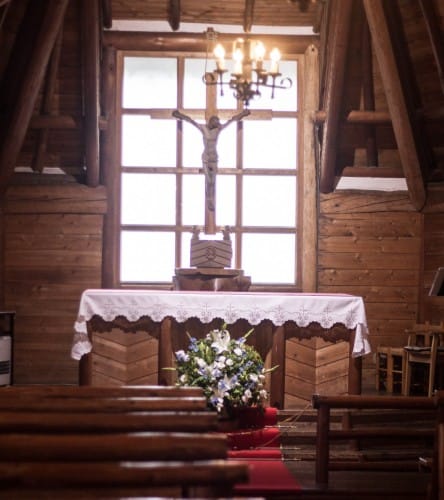 The church street in Karuizawa, Nagano, Japan.