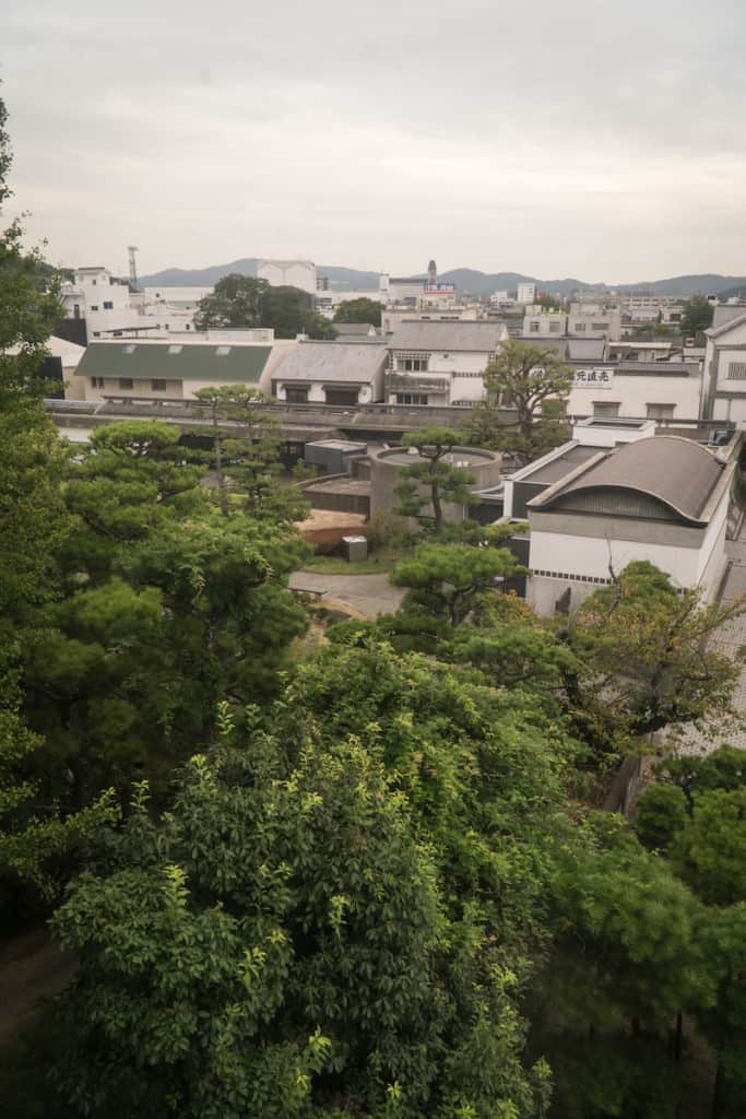 Kurashiki Hokusai Hotel near Kurashiki Bikan Historical Quatier in Okayama prefecture, Japan.