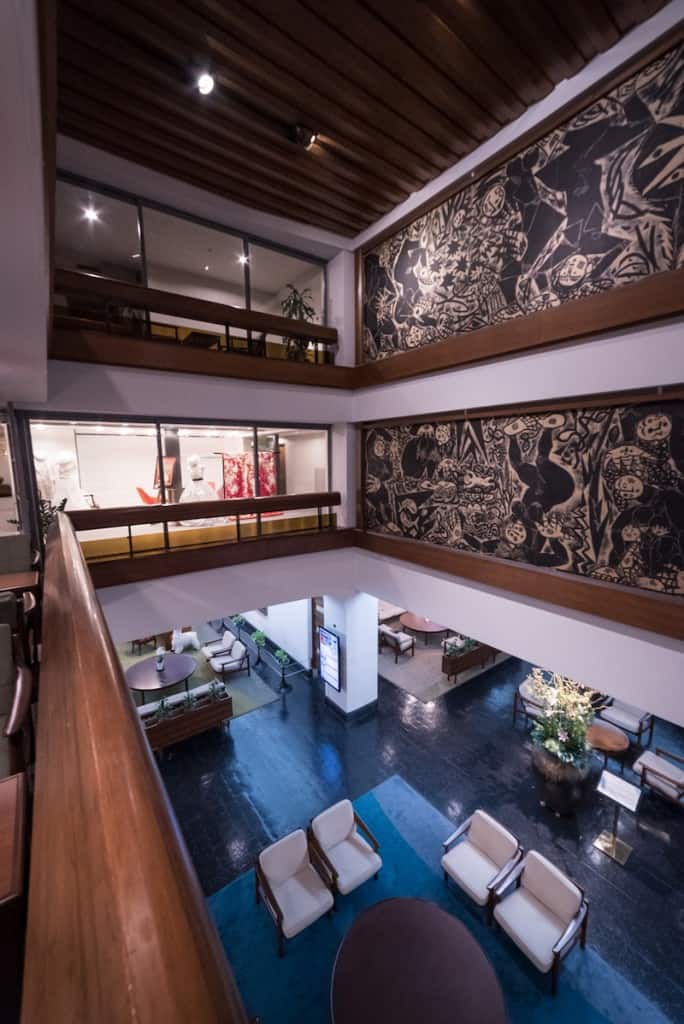 Kurashiki Hokusai Hotel near Kurashiki Bikan Historical Quatier in Okayama prefecture, Japan.