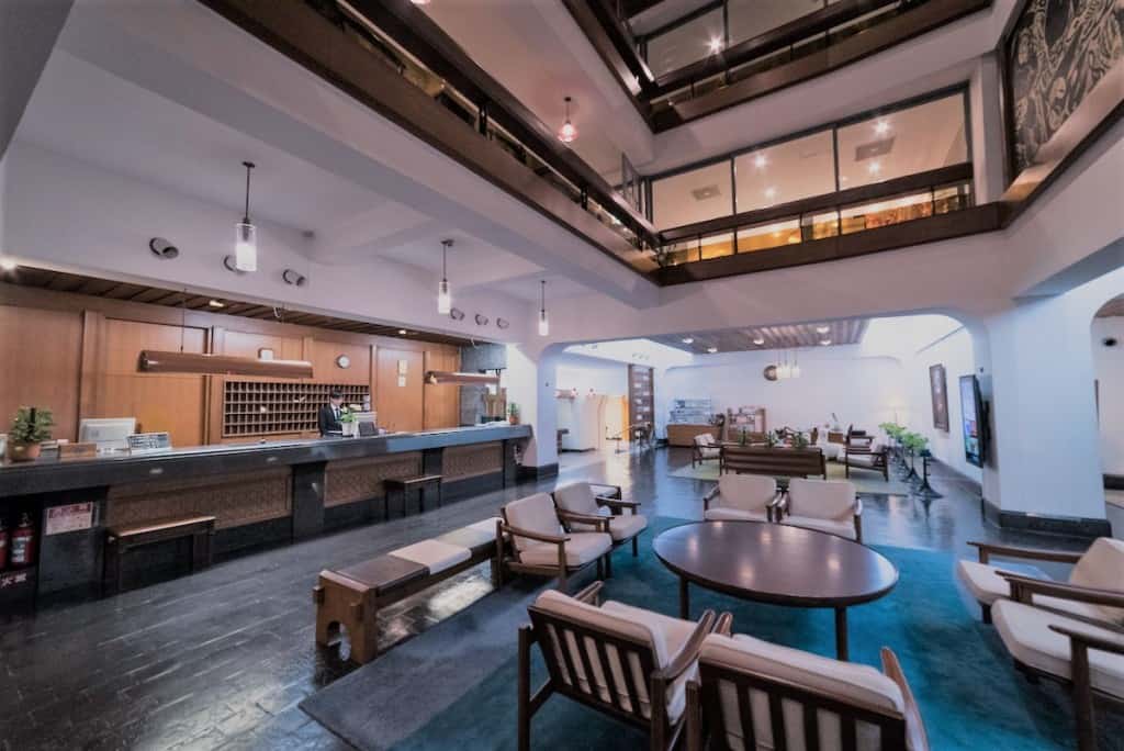 Kurashiki Hokusai Hotel near Kurashiki Bikan Historical Quatier in Okayama prefecture, Japan.