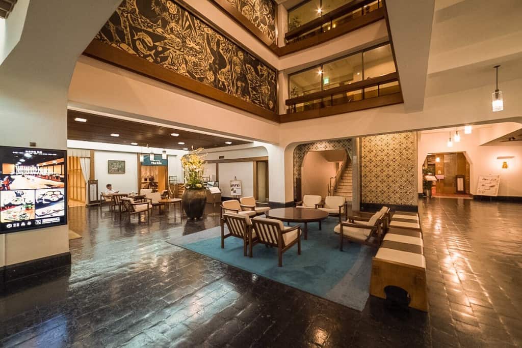 Kurashiki Hokusai Hotel near Kurashiki Bikan Historical Quatier in Okayama prefecture, Japan.