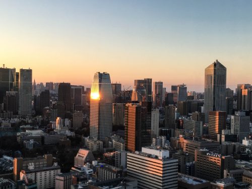 Tokyo landscape from the observatory.