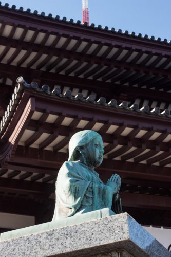 Zojo-ji Temple and Tokyo Tower, Japan.