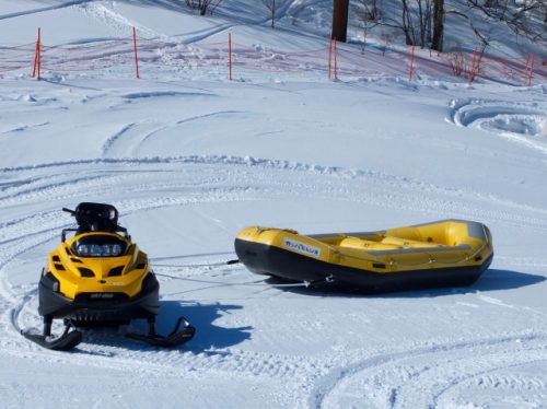 Snow-rafting at the Kappa Club, Naeba Ski Resort.