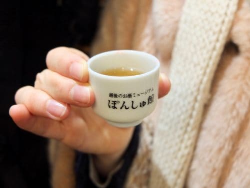  Drinking Sake at the Ponshukan Shopping Center, Echigo-Yuzawa Station.
