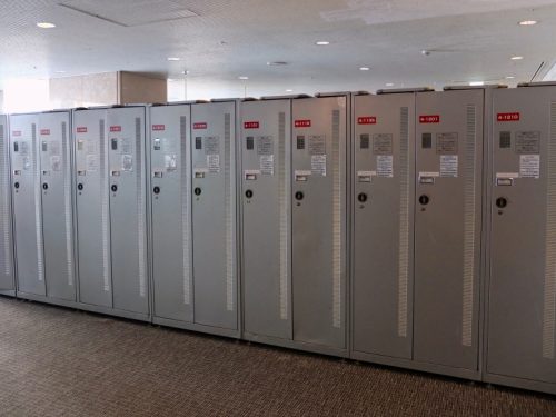 Ski-lockers at the Naeba Prince Hotel