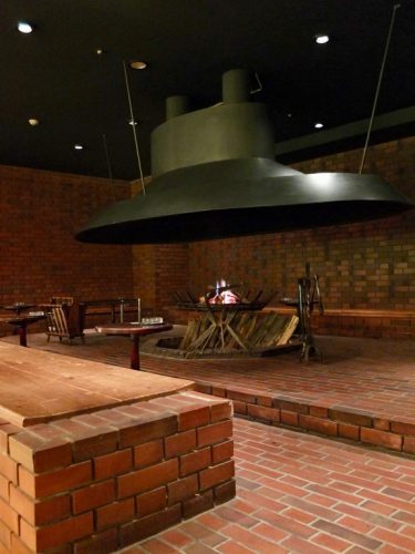 The fireplace at the Chatelaine Cocktail Lounge, Naeba Prince Hotel