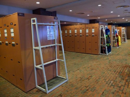 Ski lockers at the Naeba Prince Hotel