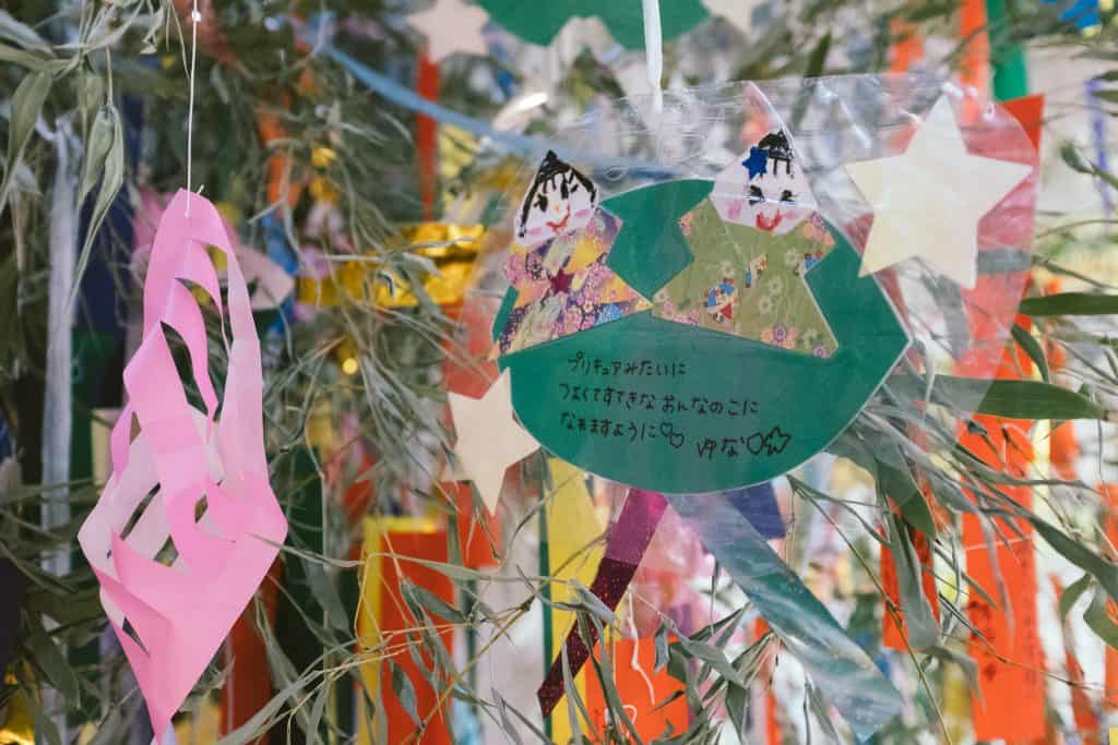 Celebrating the local Matsuri "Tanabata festival" in Yuzawa