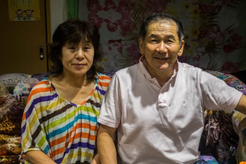 The owners of the farm near the city of Usuki, Oita Prefecture, Japan