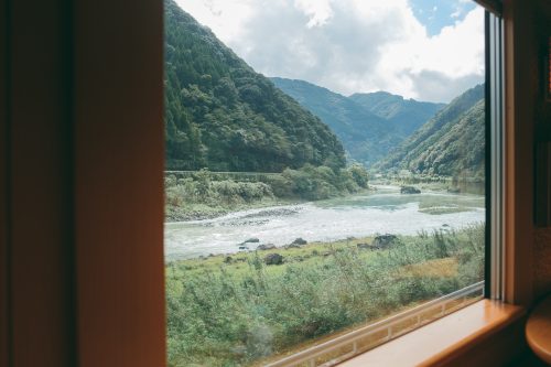 View from Kawasemi Yamasemi Train, Kumamoto Prefecture, Kyushu, Japan