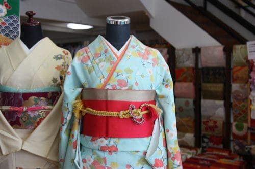 The Warakuan kimono rental shop, Kitsuki, Oita, Kyushu,Japan.