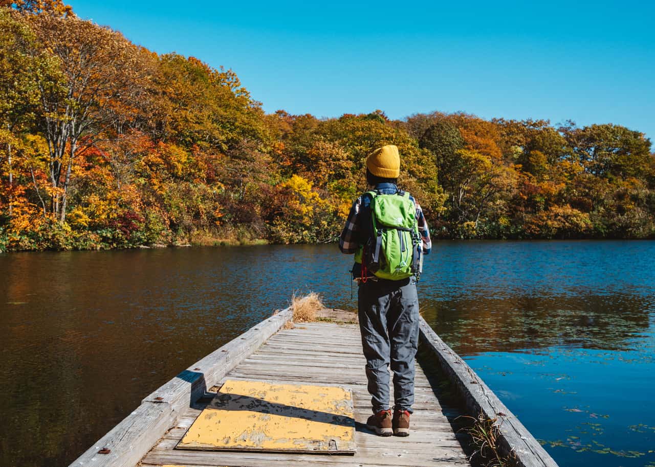 Taking a hike on the Shin-etsu trail in Nagano, Japan.