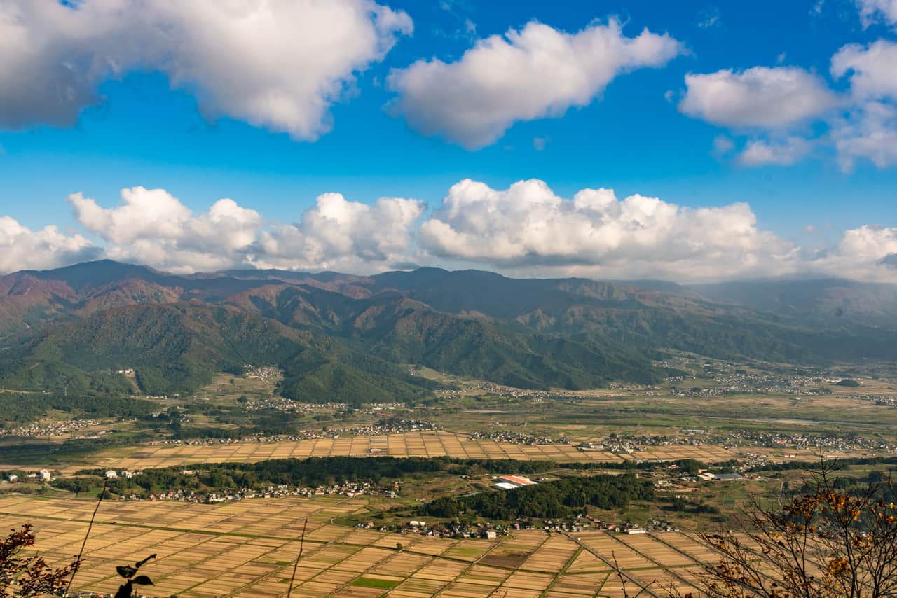 A scenic view from Nagano's shinetsu trail